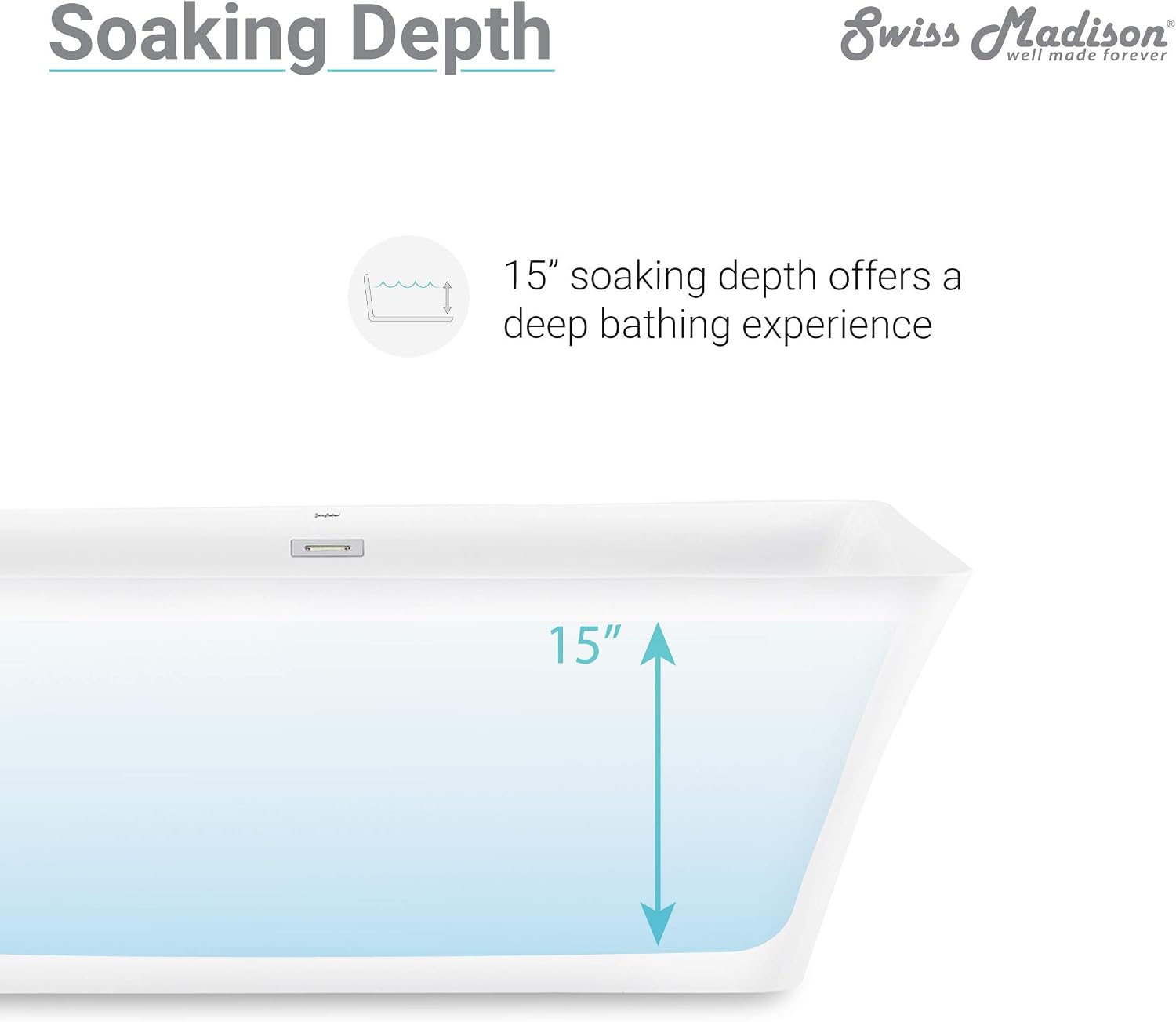 Swiss Madison SM-FB579 St Tropez 67' Rect. Bathtub