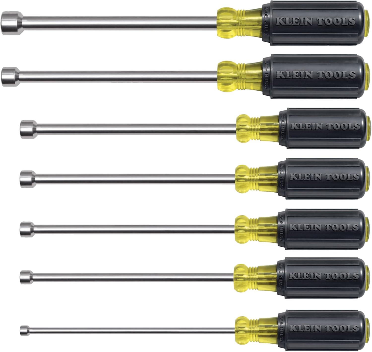 Klein Tools 409-647M 7-Piece Long Cushion-Grip Nut Driver Set