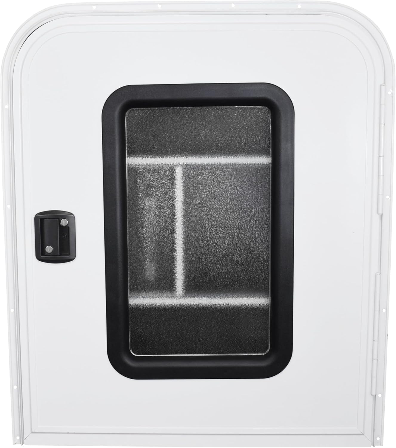 Teardrop 30' X 36' Face Mount Foam Core Passenger Side Door with Radius Corners on Top and Square Bottom with Screen Door (30'(W) X 36'(H) Pass Side, White)