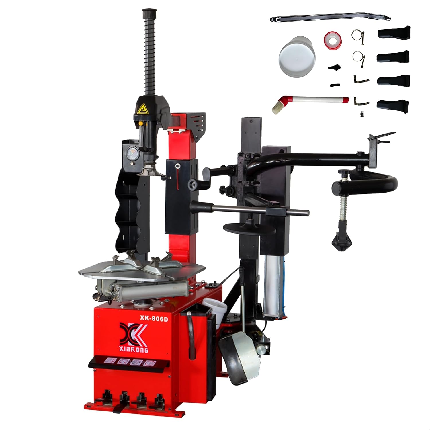 XK-806D Tire Changer Machine 2.0 Horsepower Rim Clamp 13-24 Inches with 12 Month Parts Replacement