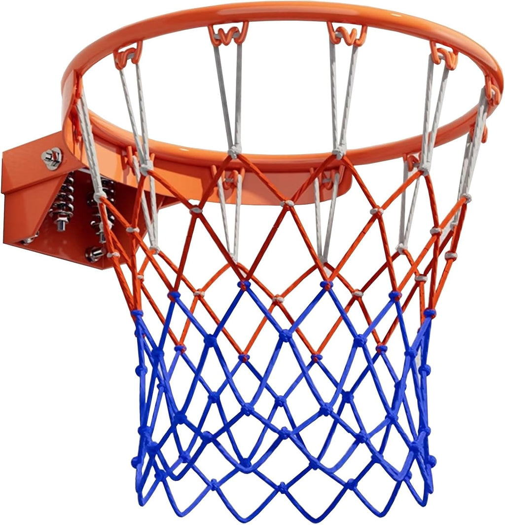 Backboard Breakaway Wall Mounted Basketball Rim，Mini Indoor Basketball Hoop with All-Weather Net，for Gym Garage