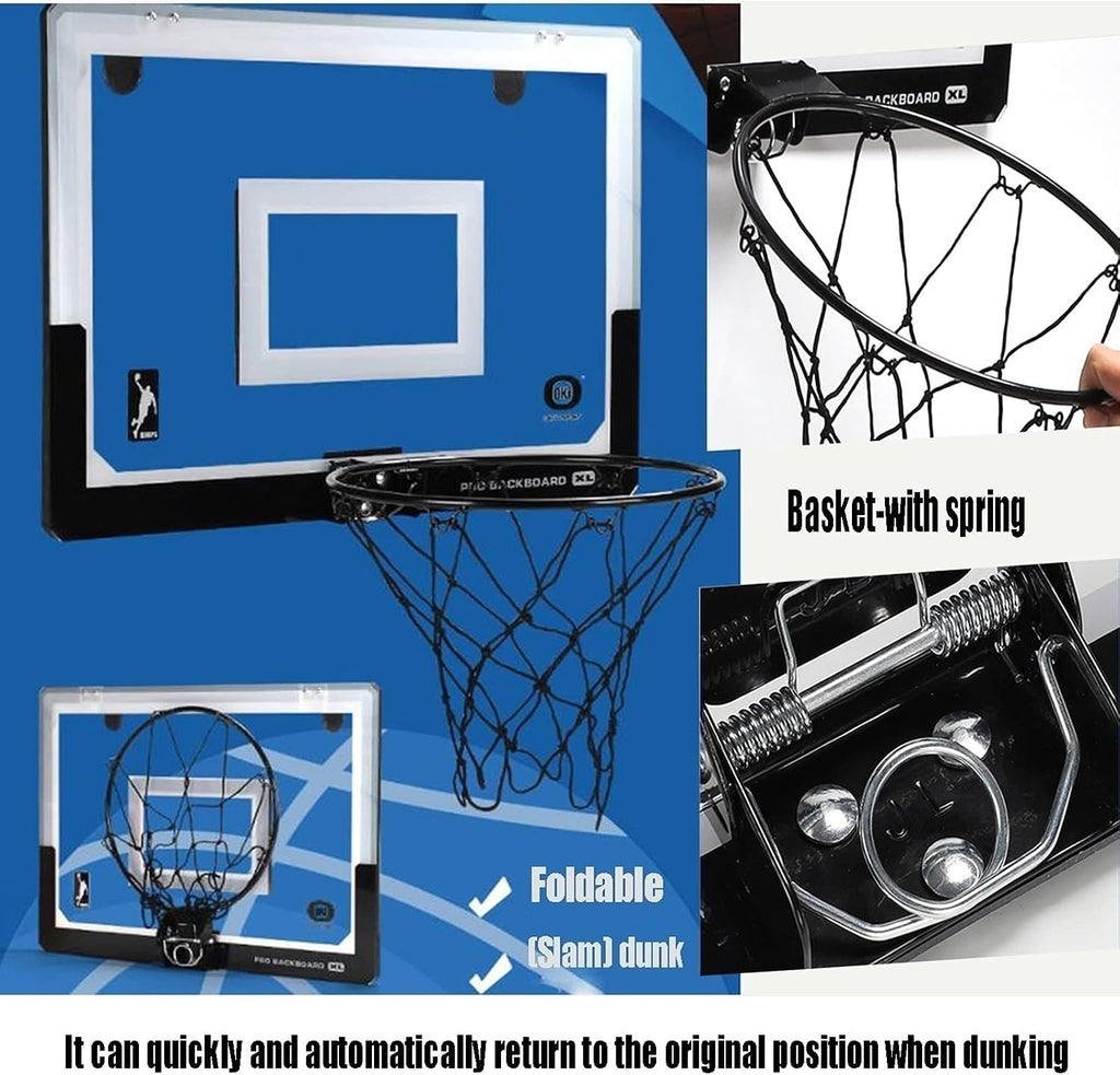 Indoor Mini Basketball Hoop, Mini Hanging Backboard Set with Ball and Pump, Portable Indoor and Outdoor Sports Toys for Children (Size : 59x40.5cm)