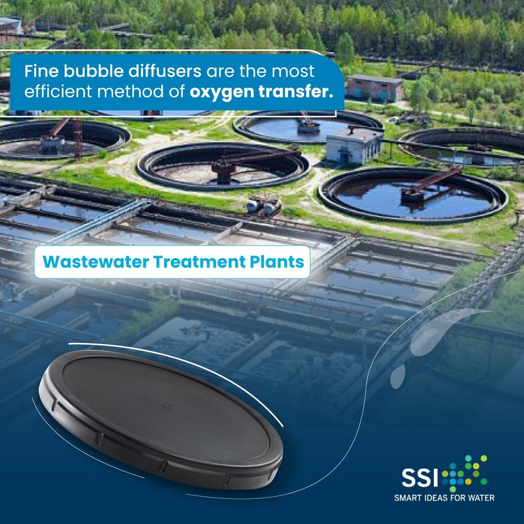 Thunder Parts ECO270-E | 9' EPDM - Fine Bubble Disc Diffuser | Aeration for Ponds, Lakes, Wastewater Treatment, Aquaculture and More. SSI Aeration Original (4 Pack)