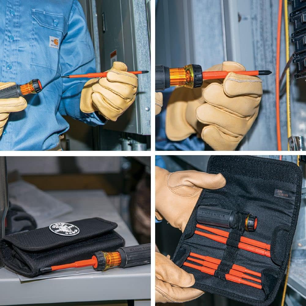 Klein Tools Hand Tools Kit with Screwdriver Set | 28-Piece Tool Kit with Pliers, Screwdrivers, Nut Drivers, Backpack, and Interchangeable Insulated Screwdriver Set