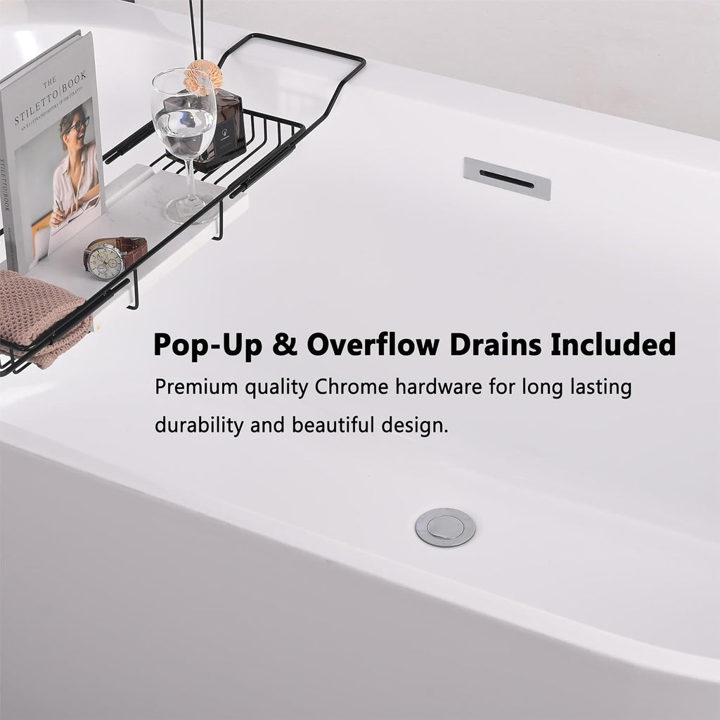 Replacement Freestanding Bathtub for BATHLET, 67'' x 29.5'' Freestanding Soaking Acrylic Bathtub