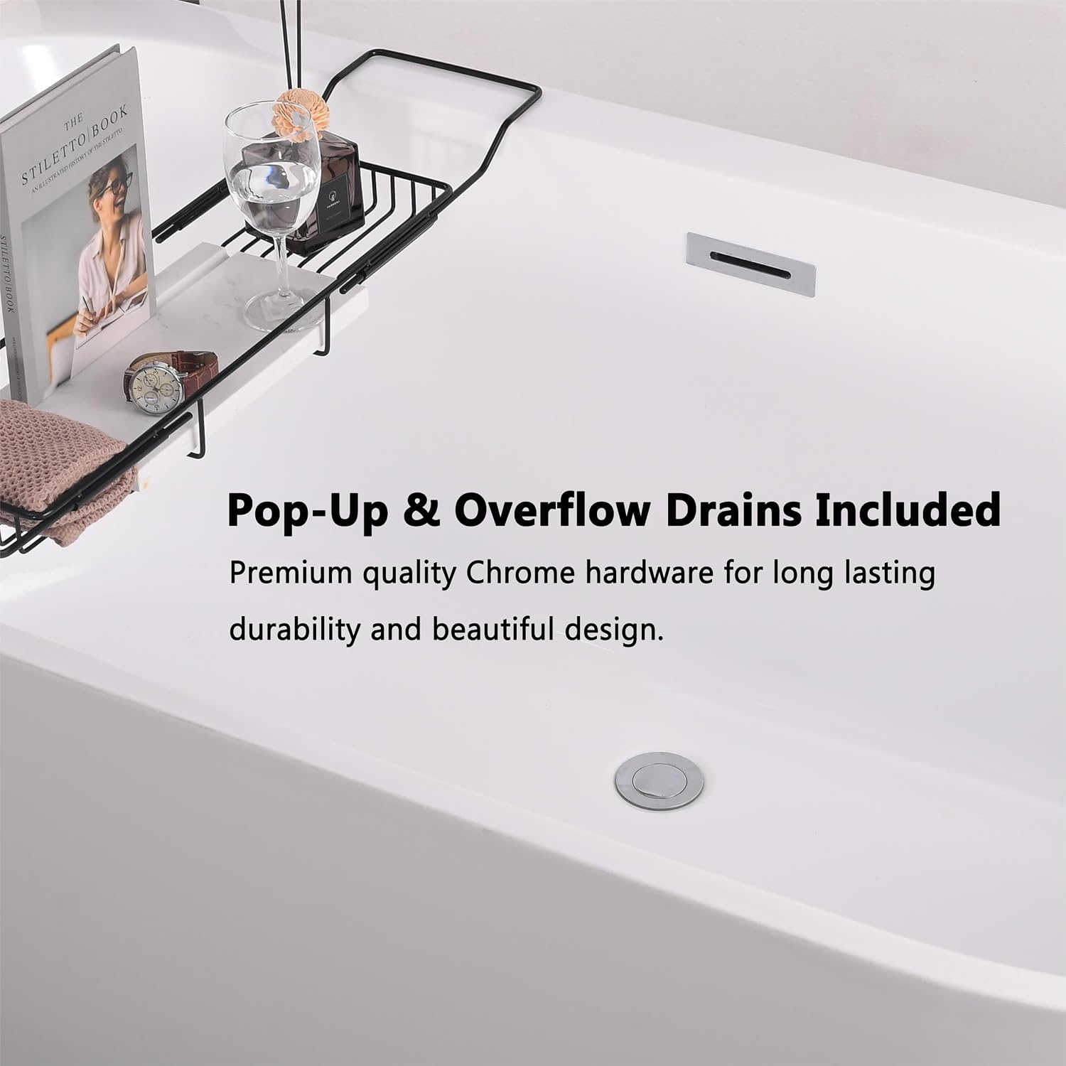 Replacement Freestanding Bathtub for BATHLET, 67'' x 29.5'' Freestanding Soaking Acrylic Bathtub