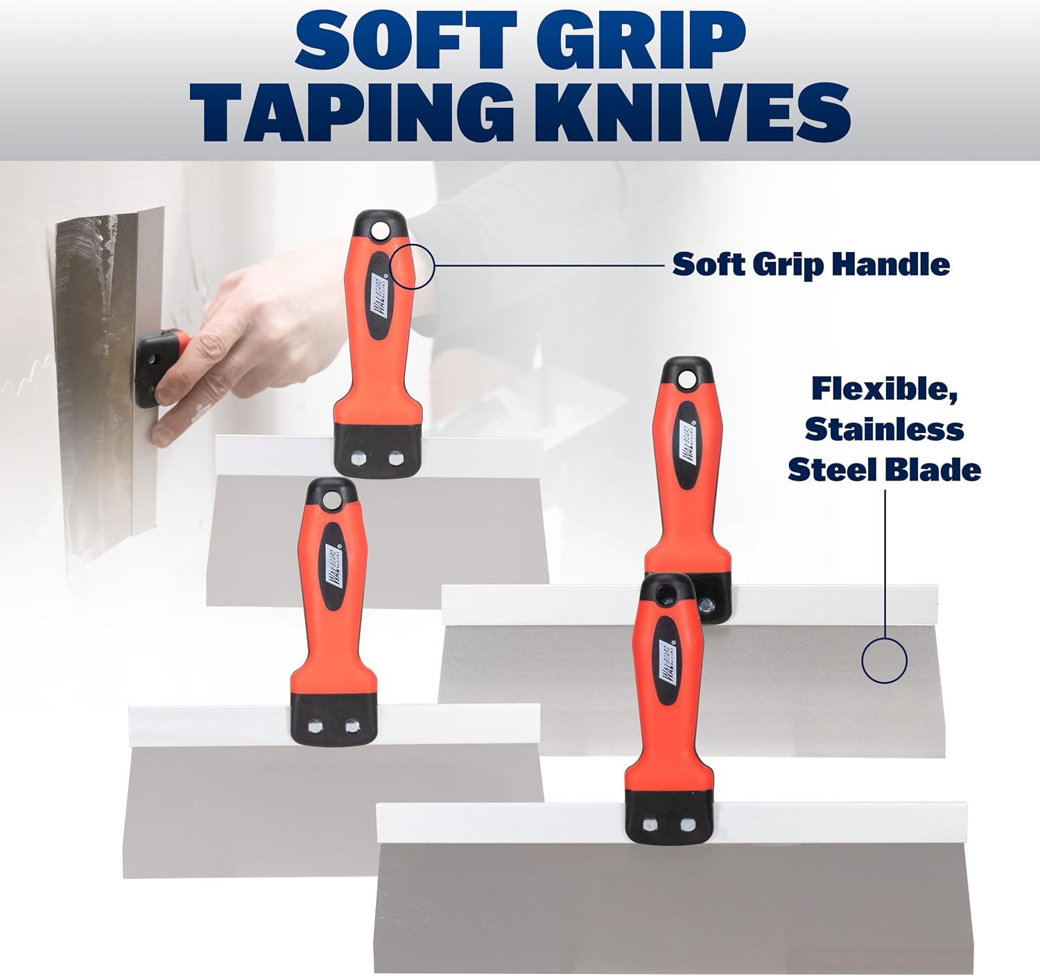 WAL-BOARD TOOLS Deluxe Drywall Finishing Tool Kit, Mud Pan, MultiTool, Taping Knife, Bucket Scoop, Saw, Mud Mixer, DTKFNSH2