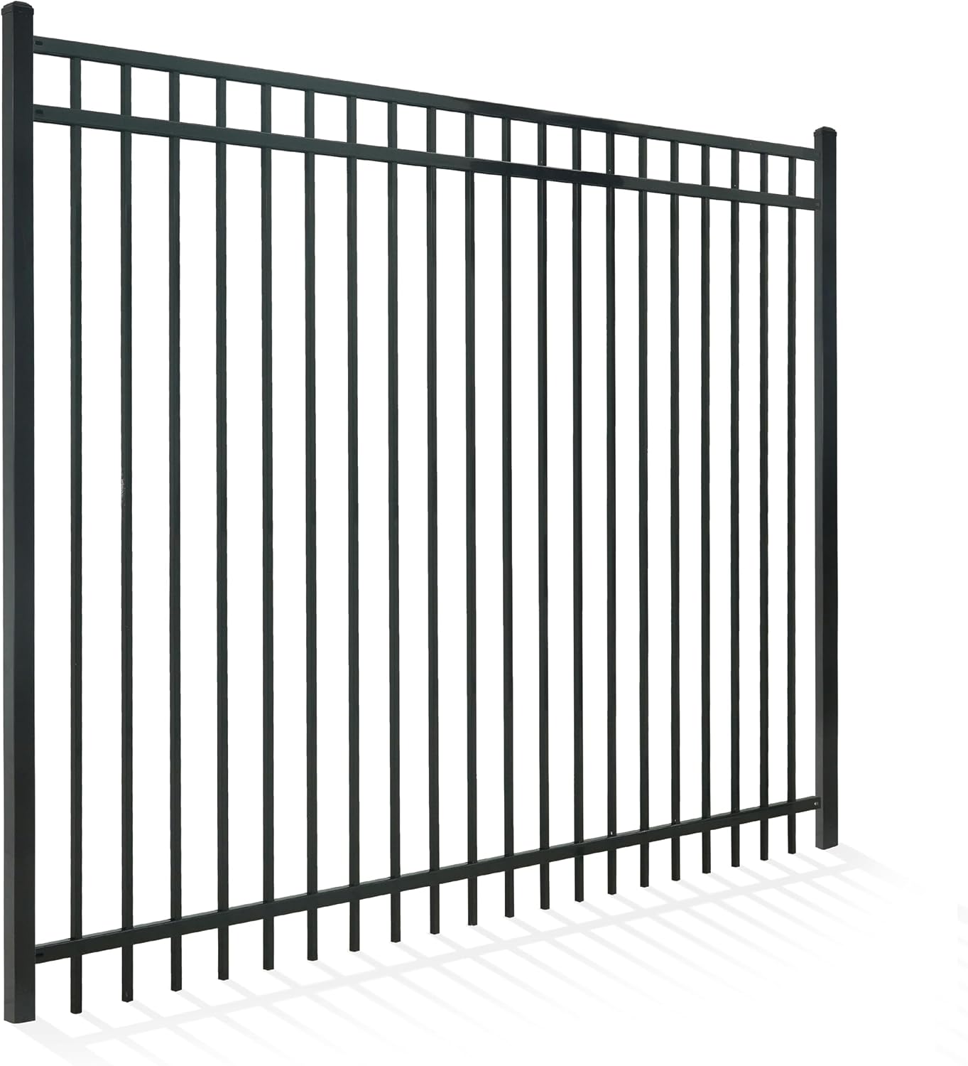 Fencer Wire Heavy Duty Flat Top Fence Barrier Panel, 6FT Height X 8FT Width Anti-Rust Metal Fencing Panel, Steel Outdoor Decorative Garden Fence Panel for Yard, Pool, Patio, Single Panel