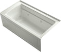 Kohler K-1122-RA-NY Archer 5Ft Whirlpool with Comfort Depth Design, Integral Apron and Right-Hand Drain, Less Heat, Dune