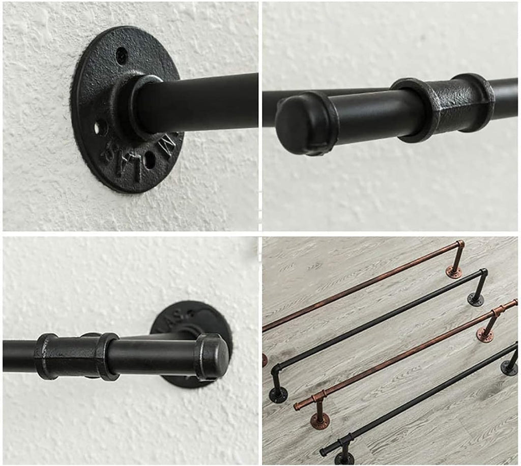 Industrial Pipe Garment Rack, Commercial Clothing Store Clothing Store Display Rack, Retail Hanger Rod Wall-Mounted Metal Hangers, Used for Study, Clothing (100cm