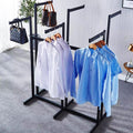 Clothes Rack Floor Standing Metal Garment Rack Heavy Duty 6 Way Clothing Shelves, Adjustable Lifting Arms Retail Display for Hanging Clothes
