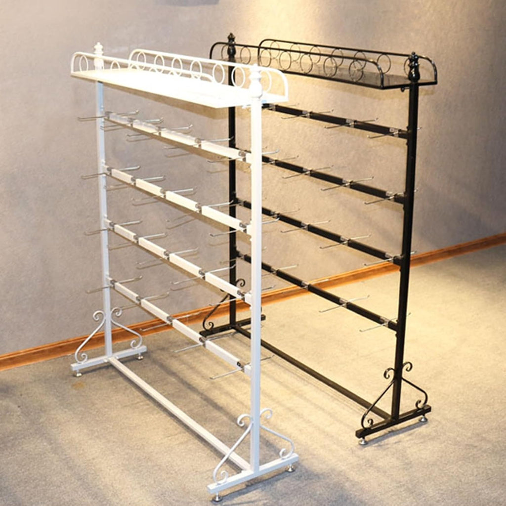 Retail Display Racks, Underwear Rack, Clothing Store Garment Rack Sock Rack, Versatile Bra Slippers Panties Swimsuit Shorts Accessories Storage Hange(Black-1500x40x150CM