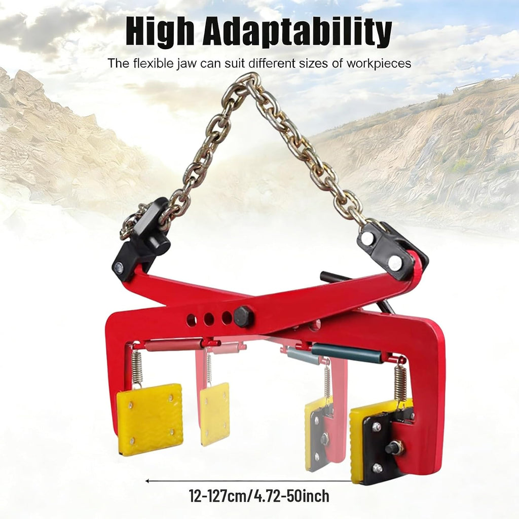 Granite Slab Lifting Clamps Marble Heavy Duty Stone Carrying Clamps For Lifting Handling Transporting, Adjustable Range Heavy Duty Stone Scissor Lifter Clamp(28in)