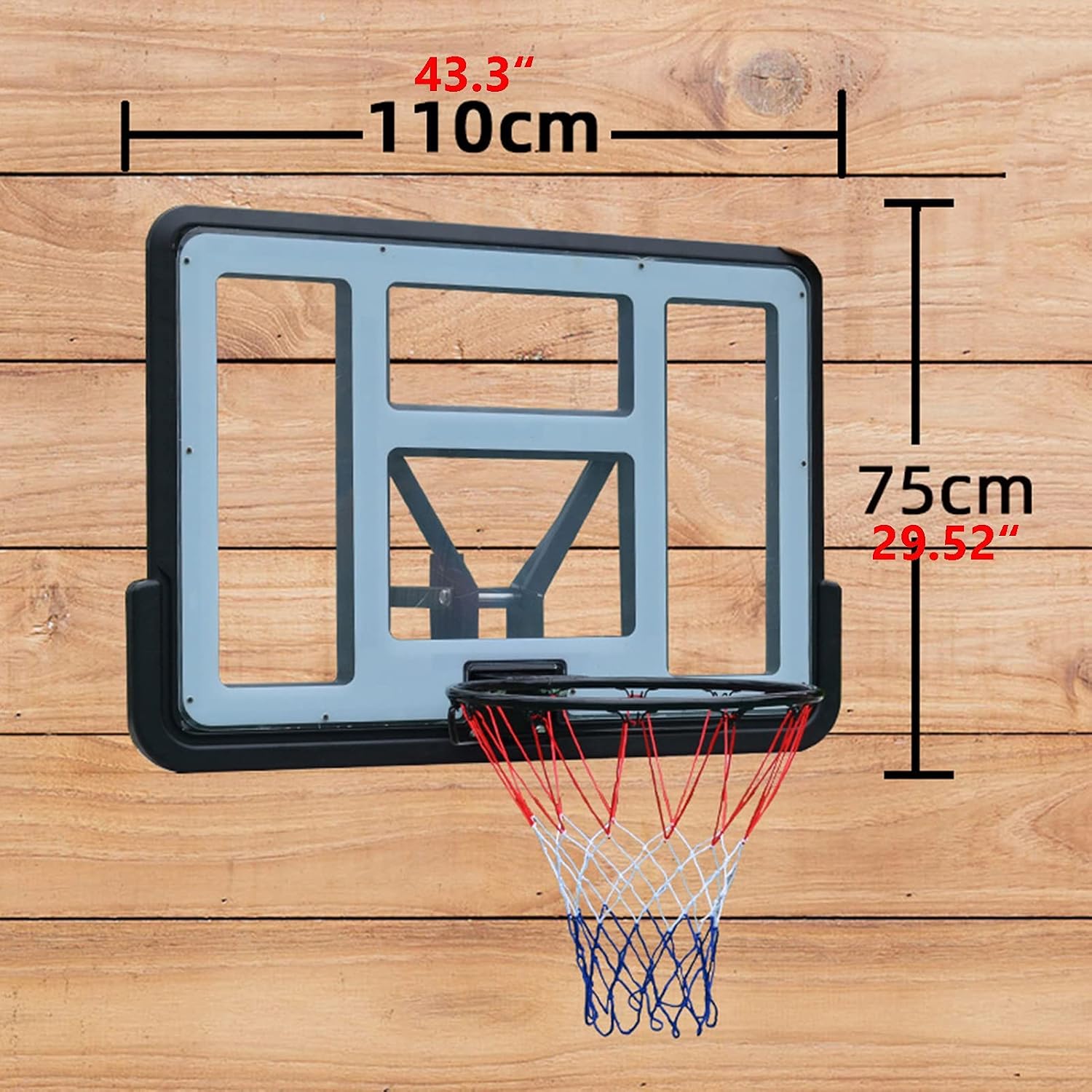 Basketball Hoop Portable Mini Basketball Hoop, Indoor and Outdoor Wall-Mounted Basketball Training Stands for Children and Adults, Removable Fixed Bracket, Easy to Install
