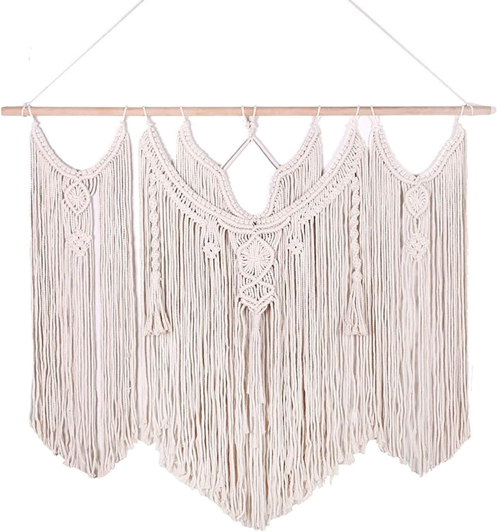 Tapestries Knitted Tapestry Wall Hanging Macrame, Big Size Macrame Tapestry Wall Hanging Chic Handicrafts Woven Tapestry Modern Bedroom Wall Decoration,31.5x39.3 Inch Tapestry