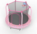 Mersco 55' Toddler Trampoline for Kids 2-5, 110lbs Indoor & Outdoor Mini Trampoline with Net, Basketball Hoop, for Boys & Girls