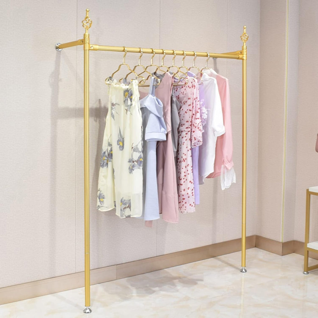 Clothing Rack Wall Mounted Display Clothes Clothing Store Garment Rack Hanger for Hanging Clothes,Commercial Multi-Functional Bedroom Organizer Storage Shel(A-120x30x158cm