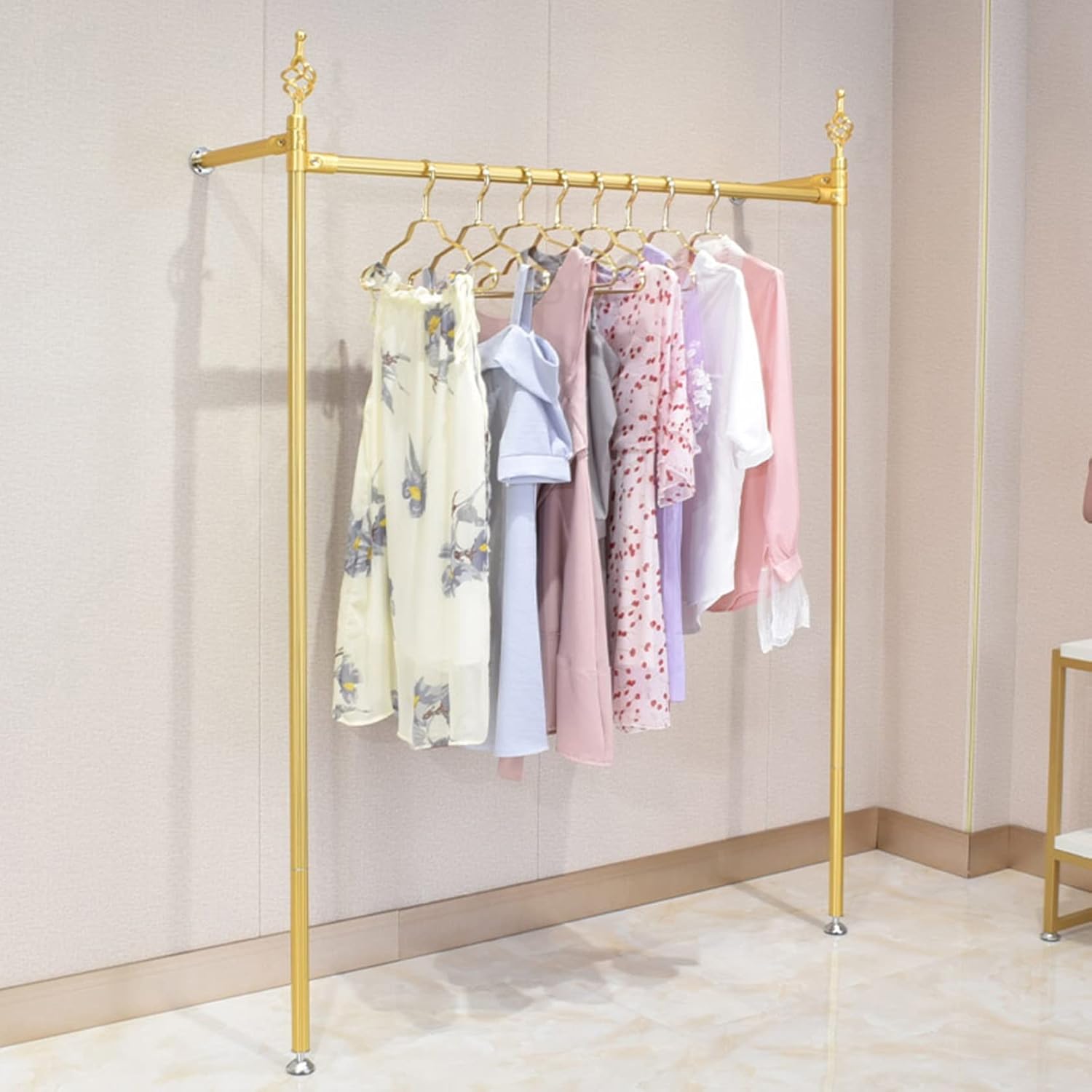 Clothing Rack Wall Mounted Display Clothes Clothing Store Garment Rack Hanger for Hanging Clothes,Commercial Multi-Functional Bedroom Organizer Storage Shel(A-120x30x188cm