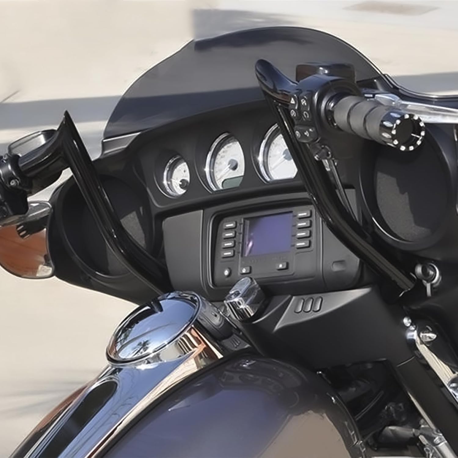12' Rise Ape Hanger Handlebar 1.25' Fat 1' Clamp Handle bar Motorcycle Miter Meathook Bars Replacement for Harley Touring Model 1986-2023 Street Glide Electra Glide Classic Ultra Limited