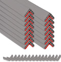 Rubber Bond Wall Corner Guard Edge Protector - 1x1x36 inch Baby Proofing Corner Guards - Self-Adhesive Furniture Edge Strips for Home and Office (15 Pack, Gray)