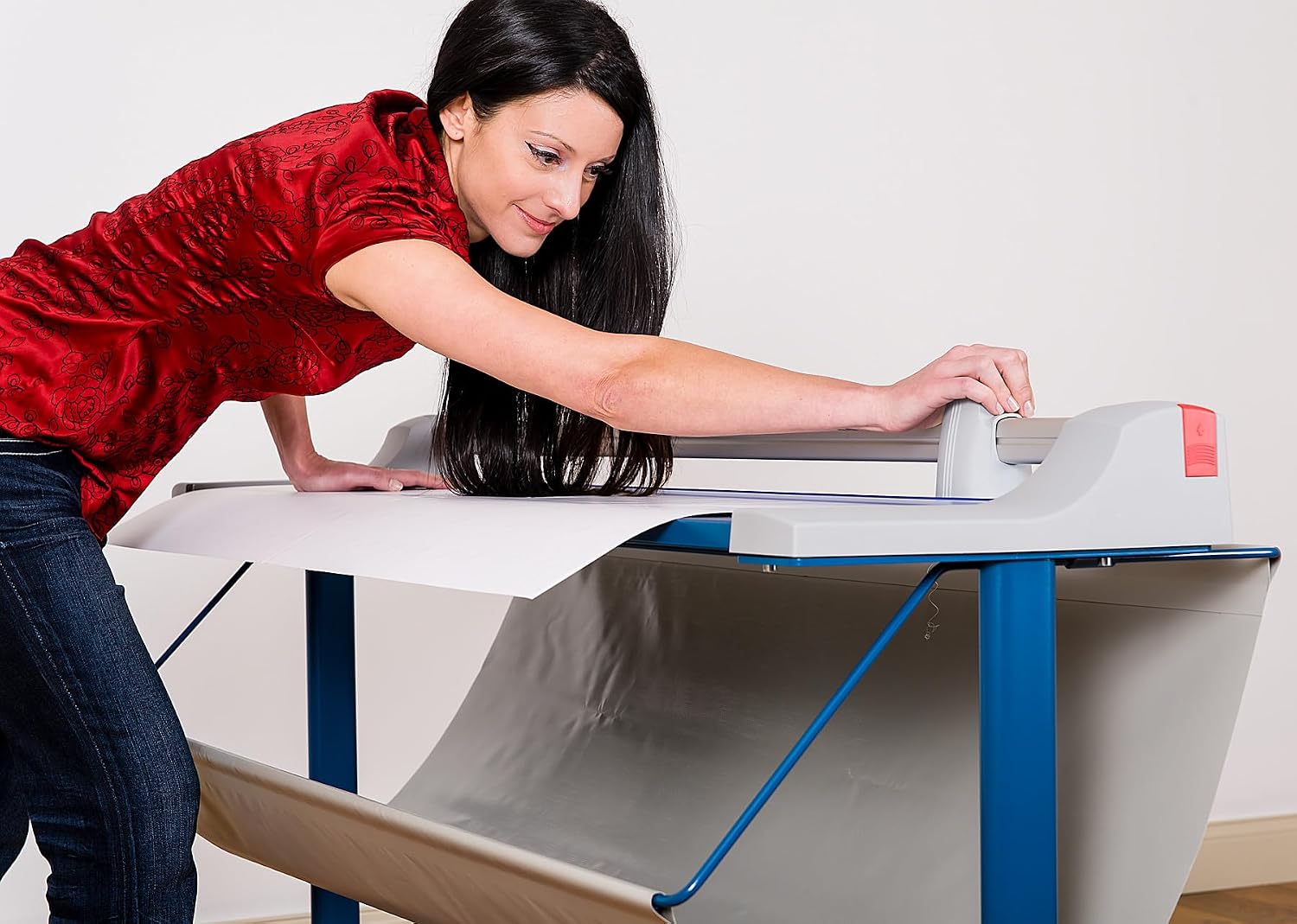 Dahle 446s Premium Rotary Trimmer w/Stand, 36' Cut Length, 25 Sheet Capacity, Self-Sharpening, Automatic Clamp, German Engineered Paper Cutter