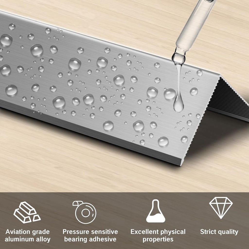 Aluminium Alloy Metal Corner Guards 12 Pieces, Metal Wall Corner Protection Guards (2x2x48 Inch)，L-Shaped Bright Silver Right-Angle Corner Protector