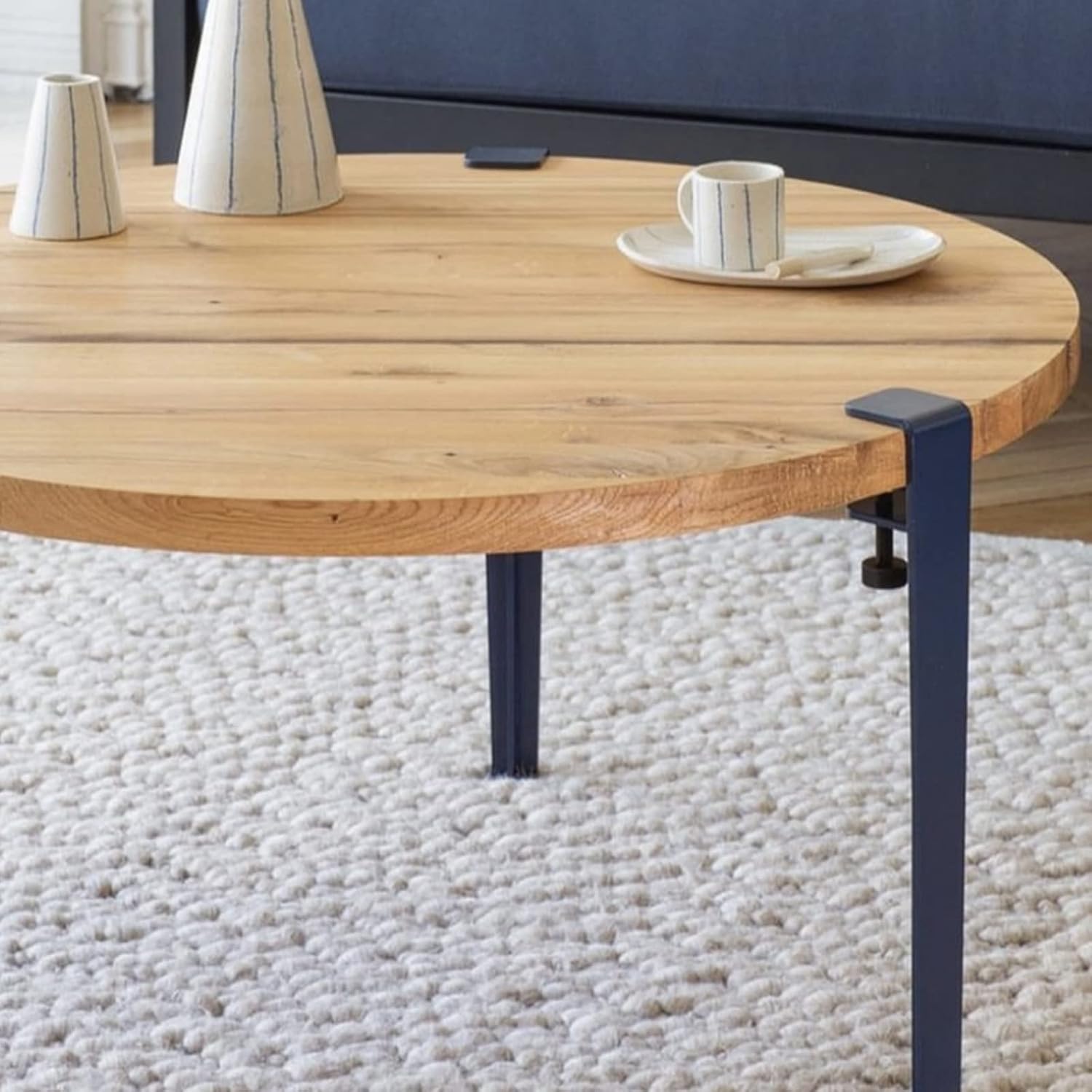 4pcs Iron F-Shape Table Legs, 76cm(30in), Black: Adjustable Coffee/Dining/Workbench/DIY Bar Legs, No Punching, Easy Install
