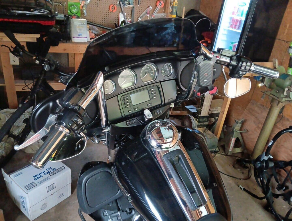 Mofun 12' Handlebars Pre-wired Ape Hangers 1 1/4' Meathook Ape Bar Compatible with Harley Bagger Touring Street Glide Electra Tri Glide Ultra Limited 2014-2023 Chrome