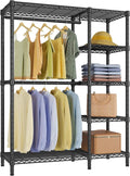 for V7 Basic Garment Rack for Hanging Clothes Heavy Duty Clothes Rack with Shelves,