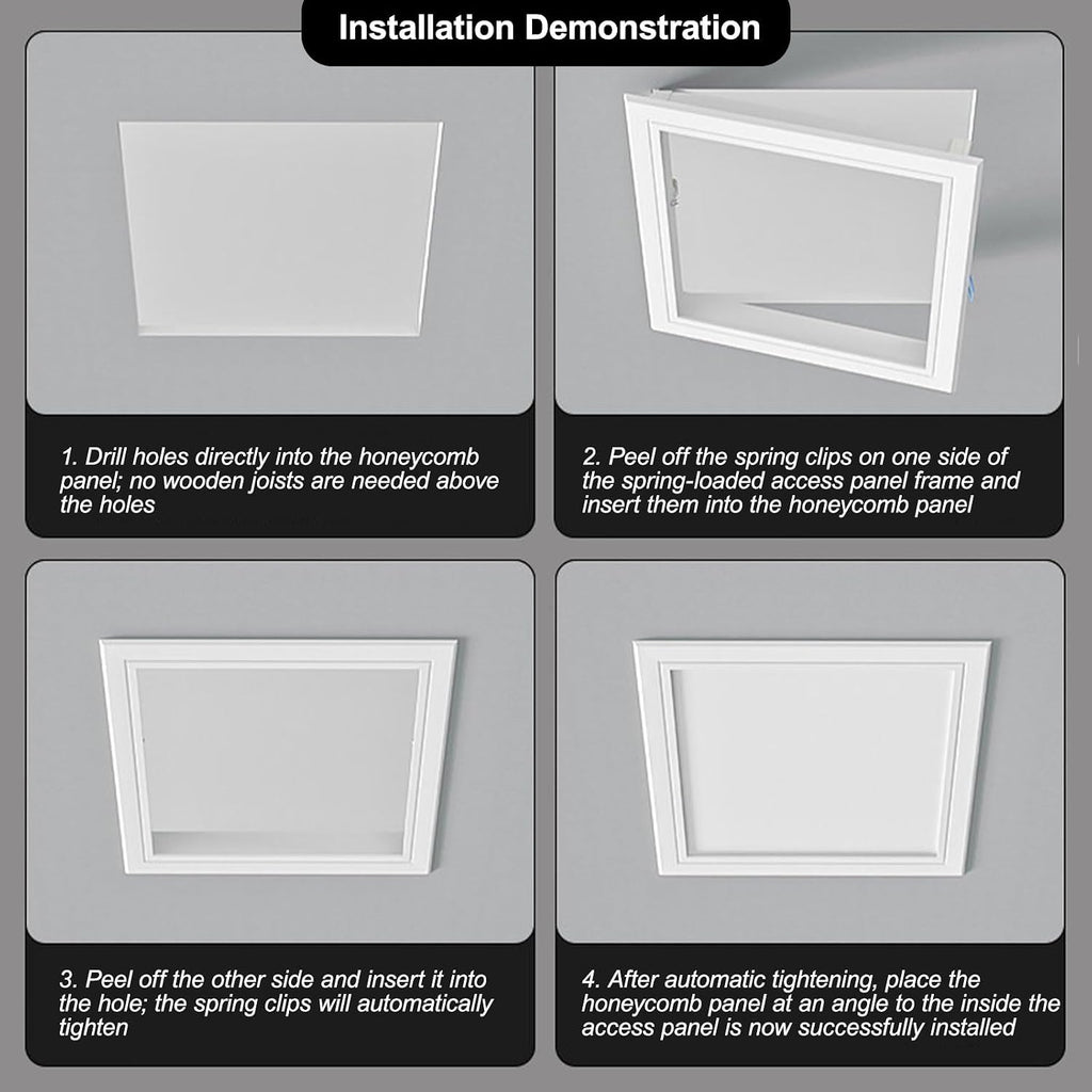 Roof Access Hatch, Access Doors, Plastic Access Panel, Concealed Touch Latches, for Wall/Ceiling, for Versatile Emergency Access Gate(50cm/19.7in)