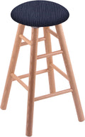 HBS XL Oak Round Cushion 36' Swivel Extra Tall Bar Stool with Smooth Legs, Natural Finish, and Graph Anchor Seat
