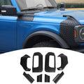 for Bronco Corner Edge Protector Set Anti Scratch Guards Protector,Cowl Body Armor Outer Cowl Covers for Ford Bronco 2021-Present Black ABS Exterior Accessories 8pcs