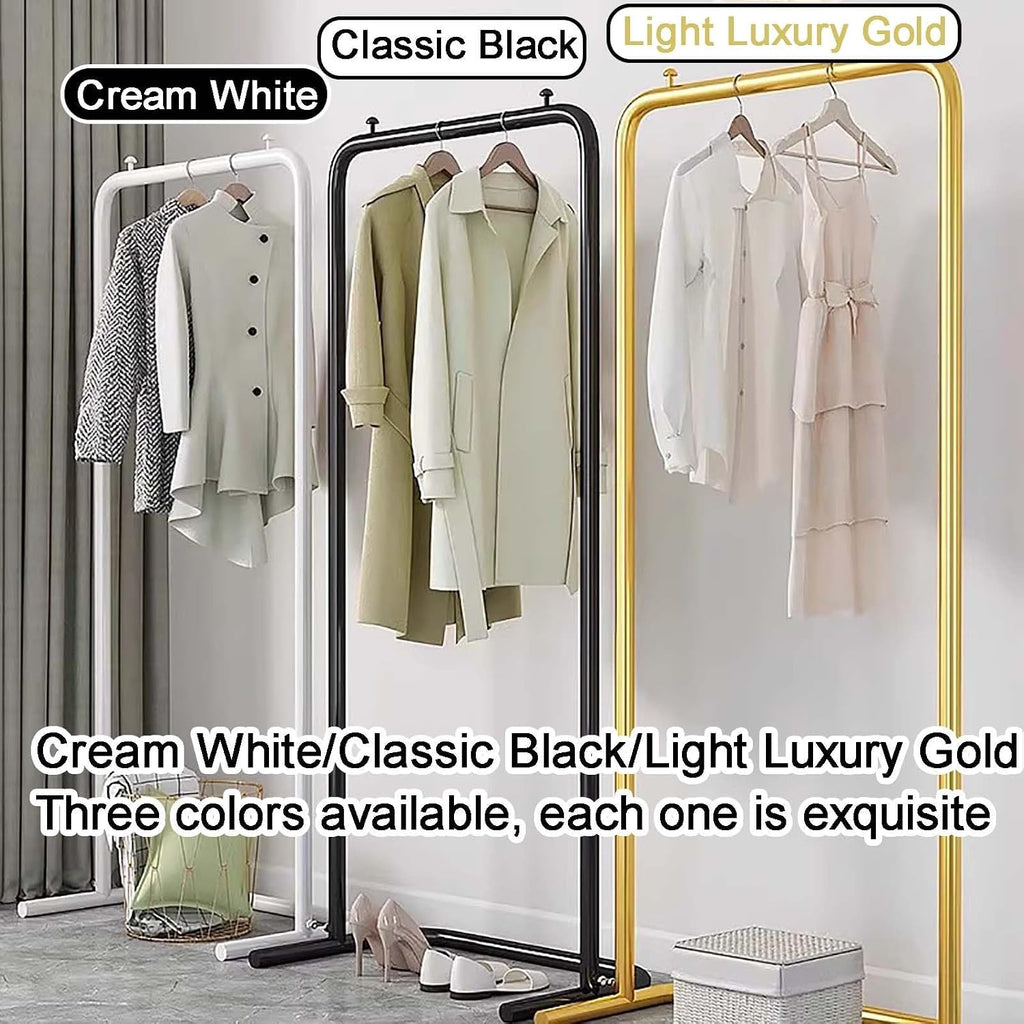 Metal Garment Rack Heavy-Duty Clothes Stand Clothing Rack for Hanging Clothes Coats Skirts Shirts Sweaters Perfect for Bedroom, Closet, Retail Display & Storage Solutions(Black,80CM/31.5IN)