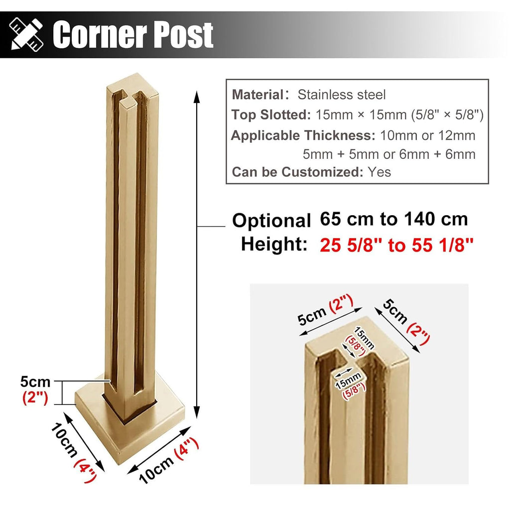 Balustrade Posts Gold Corner Post