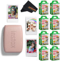 Fujifilm INSTAX Mini Link 3 Smartphone Printer with INSTAX Mini Instant Film and Sunshine Microfiber Cleaning Cloth... (8 Twin Pack (160 Sheets), Rose Pink)