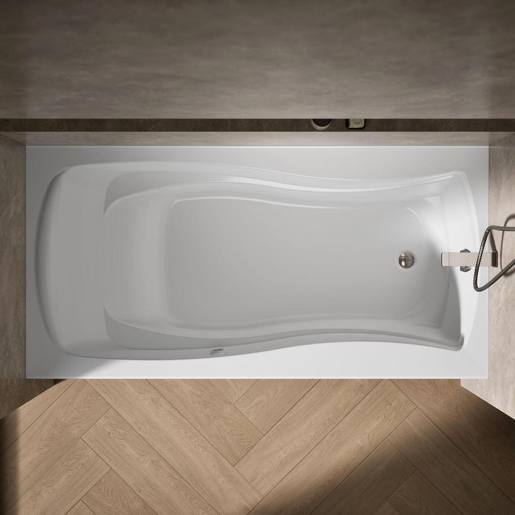 KOHLER K-1257-GHRA 72' X 36' Integral Apron Heated Bubblemassage™ Air Bath With Right-Hand Drain