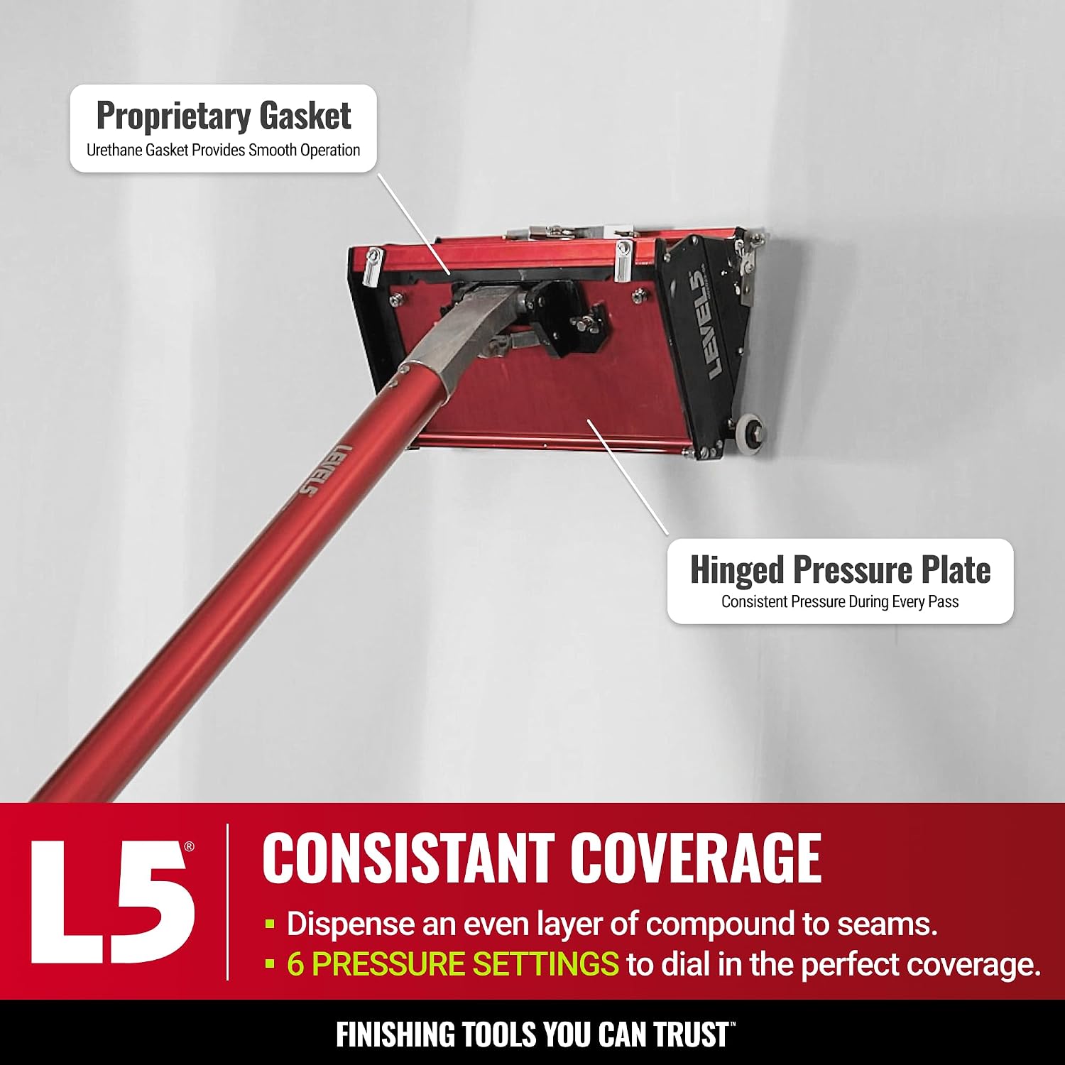 7-Inch Flat Box - LEVEL5 | Pro-Grade | Quick Clean | Drywall Sheetrock Gyprock Wallboard Finishing | 4-764