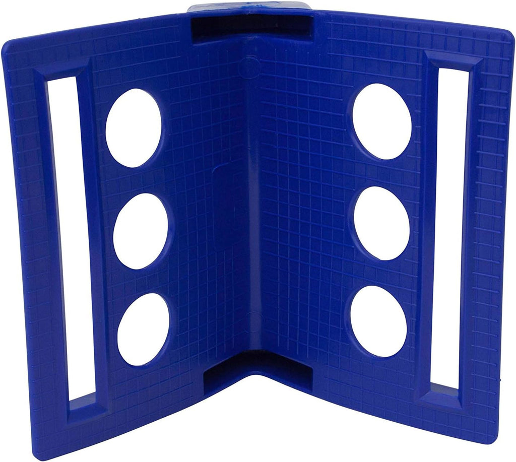 Mytee Products (100 Pack V Shaped Board 4' Blue Plastic Corner Edge Protectors for Cargo Loads | Tie Down Strap Guard for Winch, Ratchet Straps on Flatbed Trailers | V-Style Tie Downs Edge Protectors