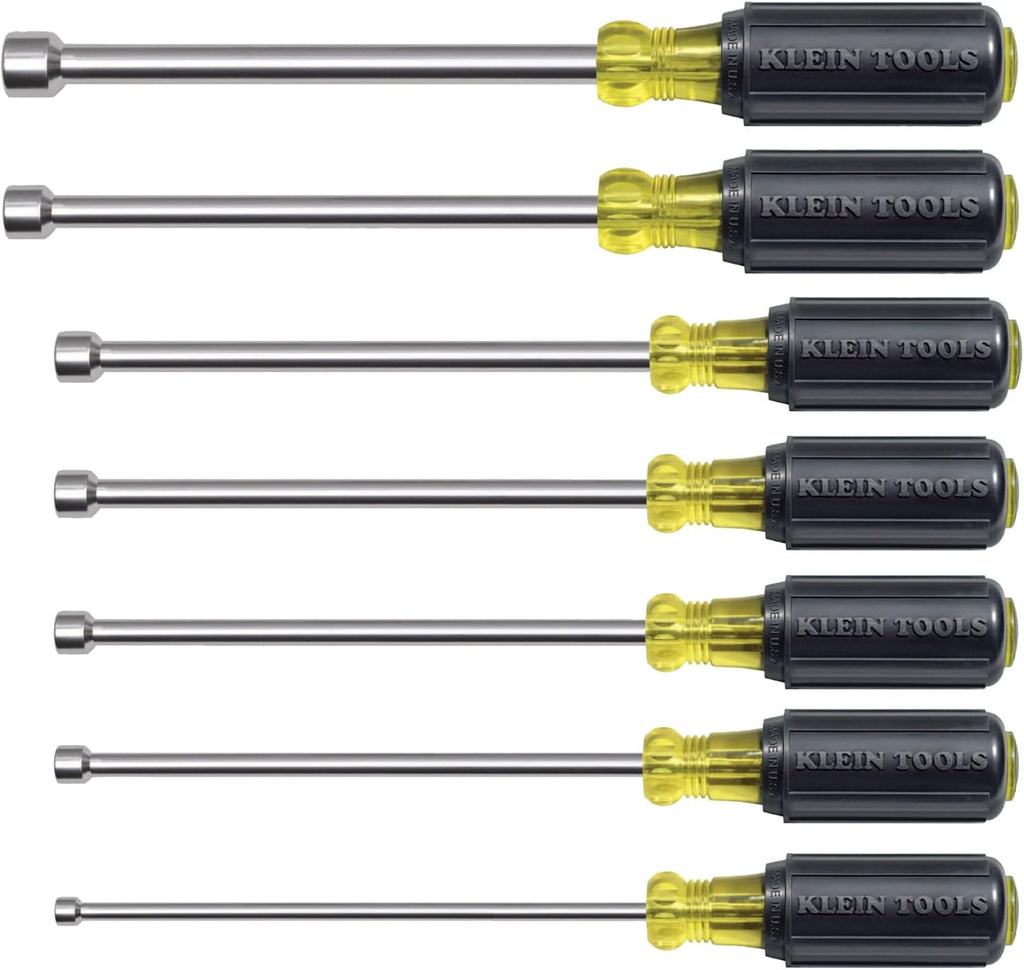 Klein Tools 409-647M 7-Piece Long Cushion-Grip Nut Driver Set
