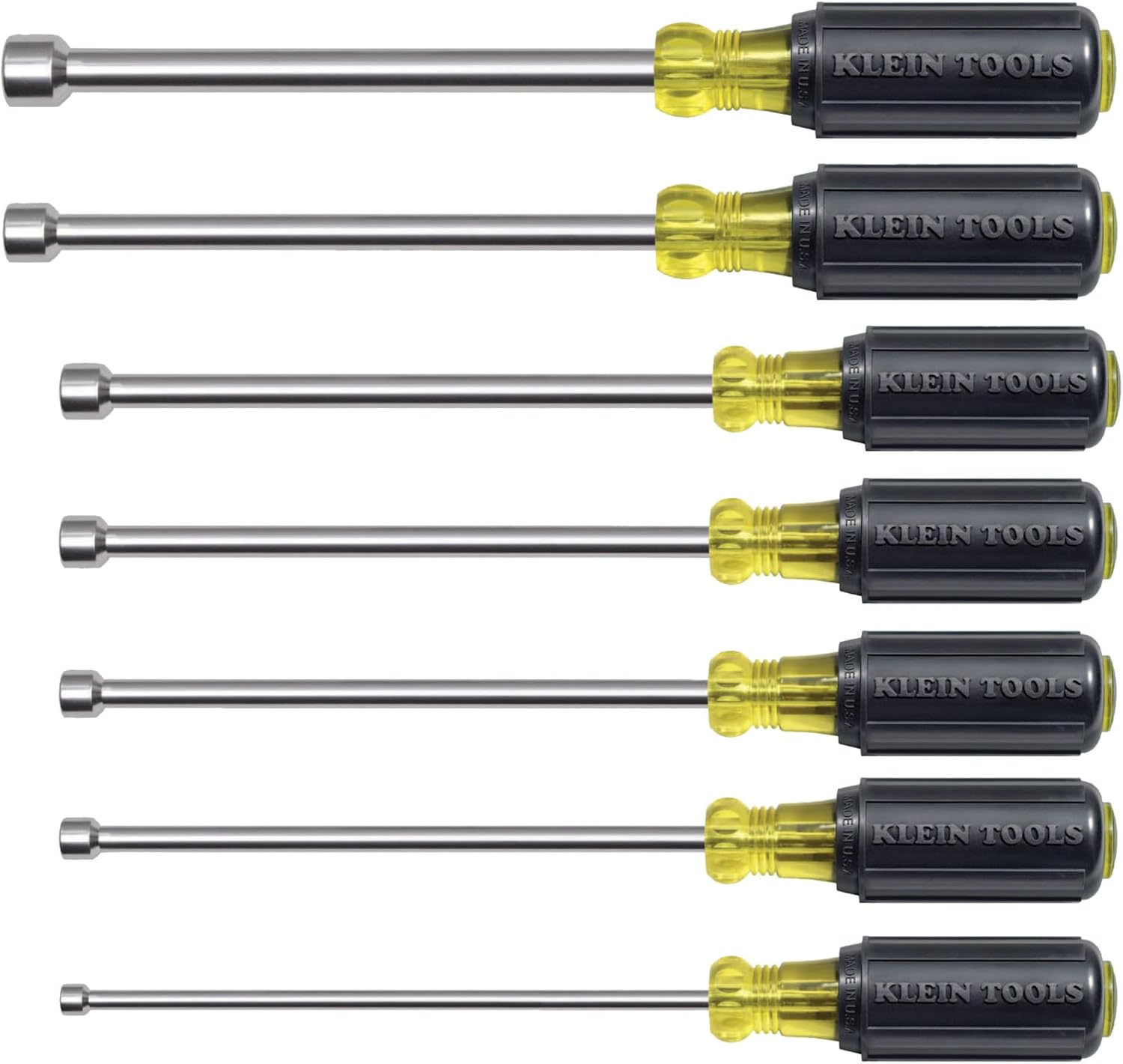 Klein Tools 409-647M 7-Piece Long Cushion-Grip Nut Driver Set