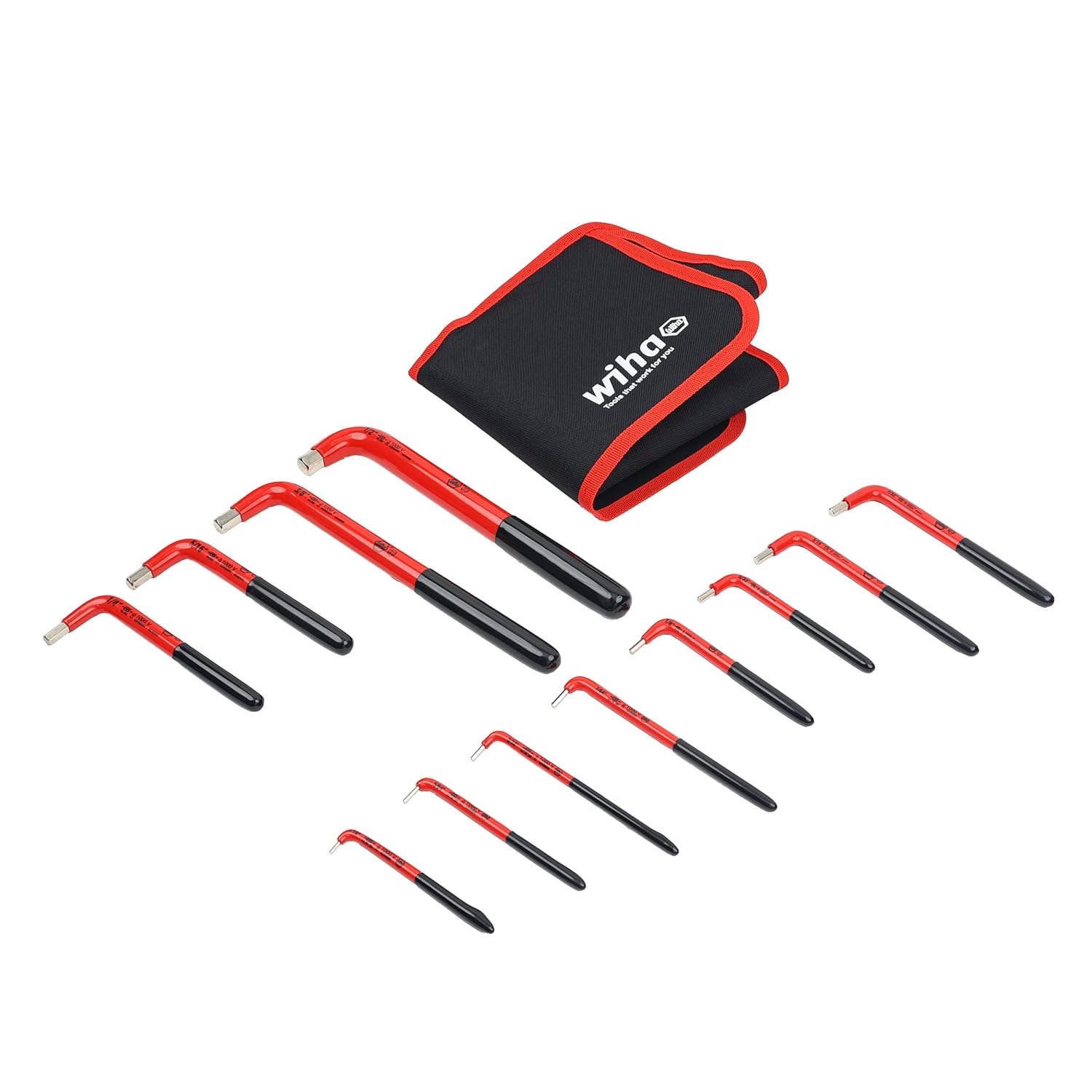Wiha 13694 12 Piece Insulated Hex L-Key Set - Inch