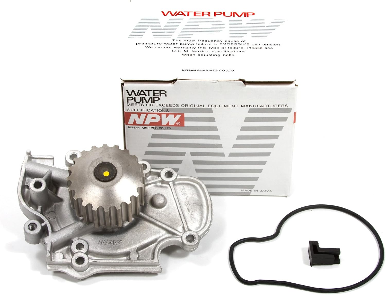 Evergreen TBK244MVCN Compatible With/Replacement For 94-02 Honda Accord Acura Odyssey Isuzu Oasis 2.2 2.3 SOHC F22B1 F23A1 F23A4 F23A5 F23A7 Timing Belt Kit Valve Cover Gasket NPW Water Pump