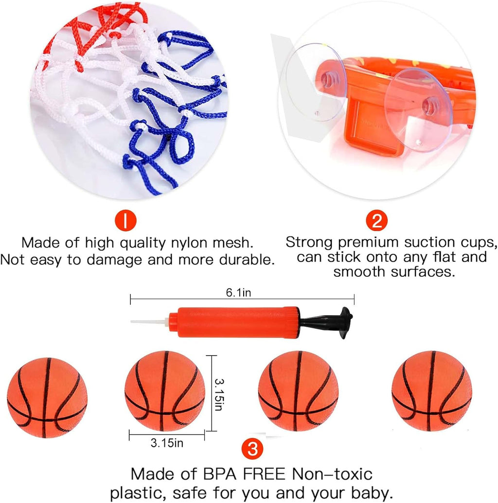 CYFIE 32'x23' Large Basketball Hoop and 5' Mini Basketball Hoop Toy for Kids