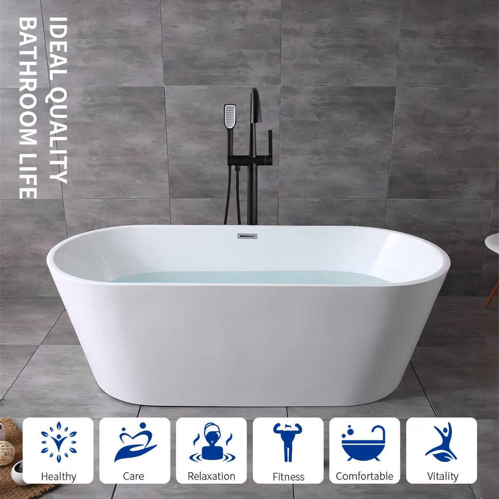 Replacement Freestanding Bathtub for BATHLET, 67'' x 29.5'' Freestanding Soaking Acrylic Bathtub
