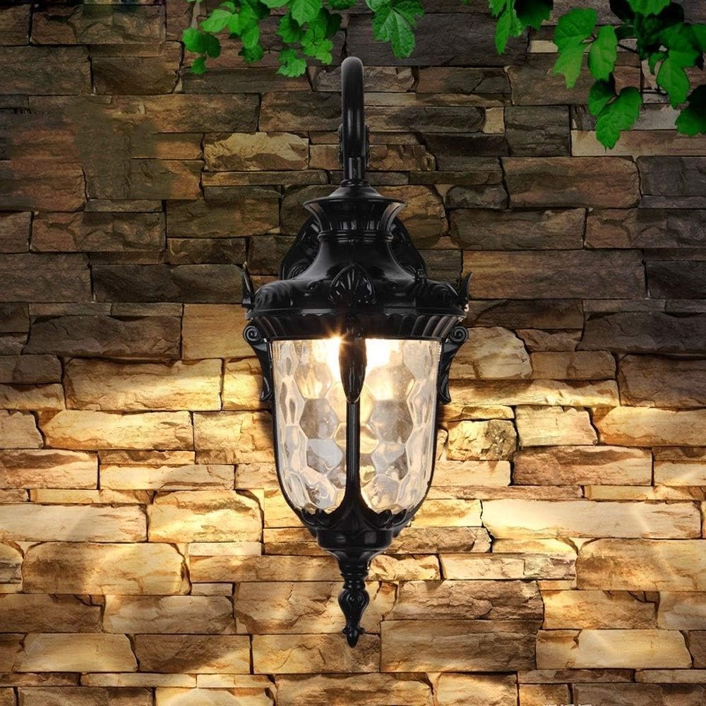 Wall Light LED Bronze V-intage Outdoor Lamp Aluminum 24' Porch Lighting Black Clamp Sconce Glass Shade Villa,Chandeliers