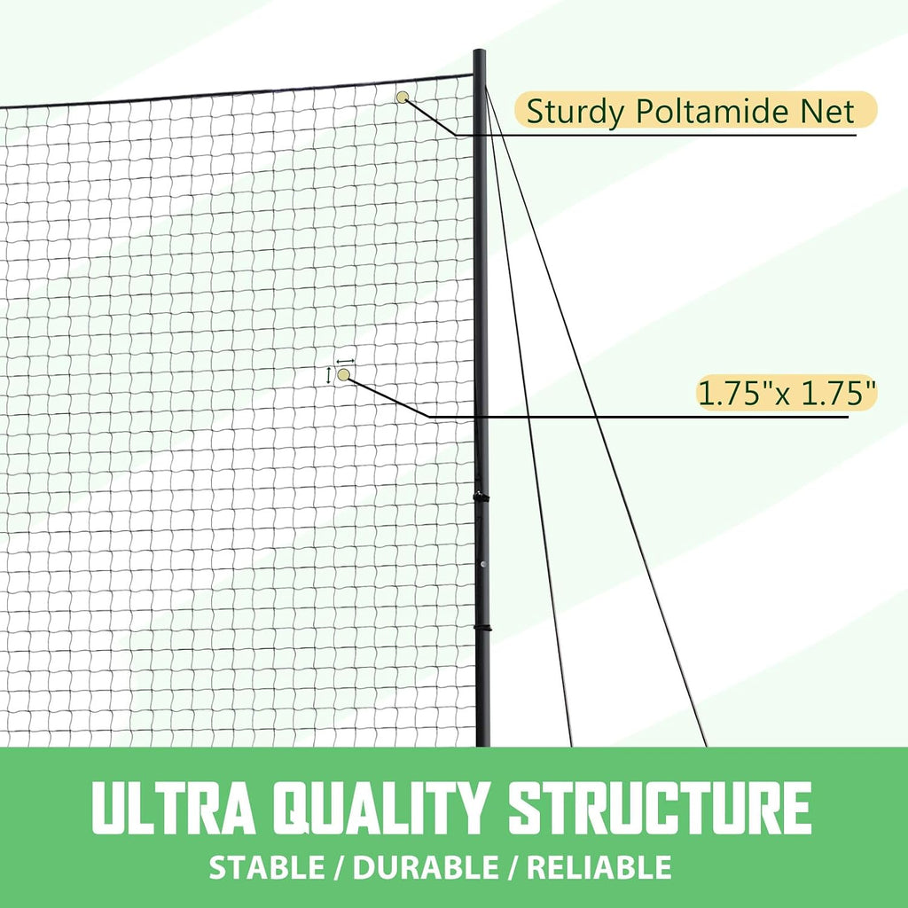 Ball Stop System - Soccer Backstop Net, Heavy Duty, High Impact, Practice Barrier