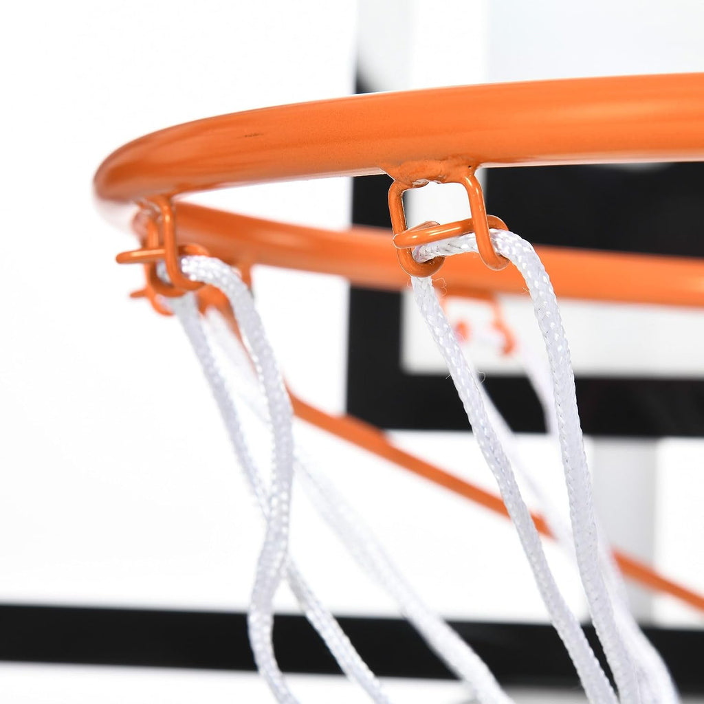 Mini Basketball Hoop Wall Mounted 45x29 Shatterproof Backboard Durable Reinforced Rim Material and Secure Assembly System