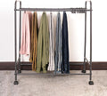 Display Stand Pants Hangers Rolling Trolley Trousers Rack, Floor Standing Jeans Hangers Metal Scarves Rack Clothing Closet Organizer Shelf Blanket Rack (L60*W33*H70CM