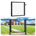Muzata Aluminium Cable Railing Gate Black for Wood Metal 36' Cable Railing System Outdoor Seaside 36 1/32'' W X 32 13/32' H, DG01 BPA