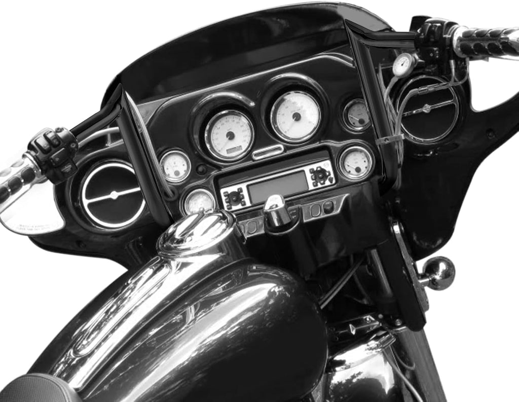 Mofun 12' Rise Handlebars Pre-Wired Ape Hangers 1.25' Fat 1' Clamp Compatible with Harley Touring Street Glide Electra Glide Ultra Limited 2008-2013 Black
